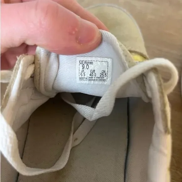 Vans Womens Gold Cream Checkerboard Skate Sneakers Size 9 Suede Canvas Skater - Picture 6 of 7